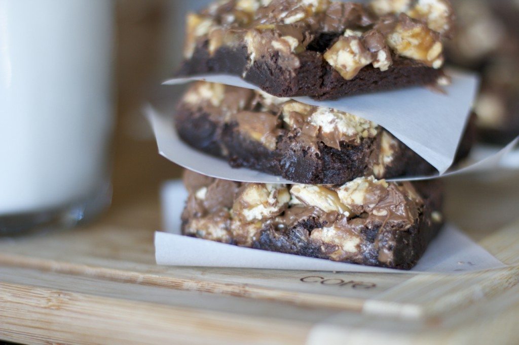 Snickers Bar Brownies recipe